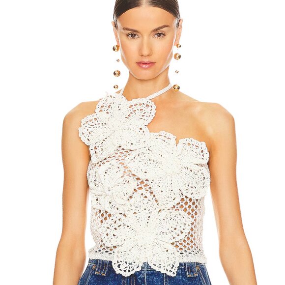 Cult Gaia Nizanin Crochet Top Size Large NWT - Picture 1 of 5